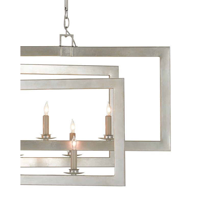 Middleton 11 - Light Contemporary Silver Leaf Unique/Statement Pendant