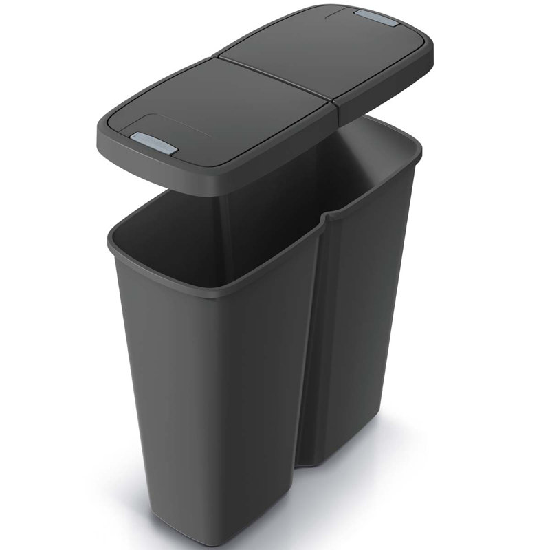 Rosalio Polypropylene Kitchen Trash Can - 50L, Black