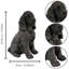 Statue de jardin représentant un cocker spaniel assis, sculpture en résine d'extérieur