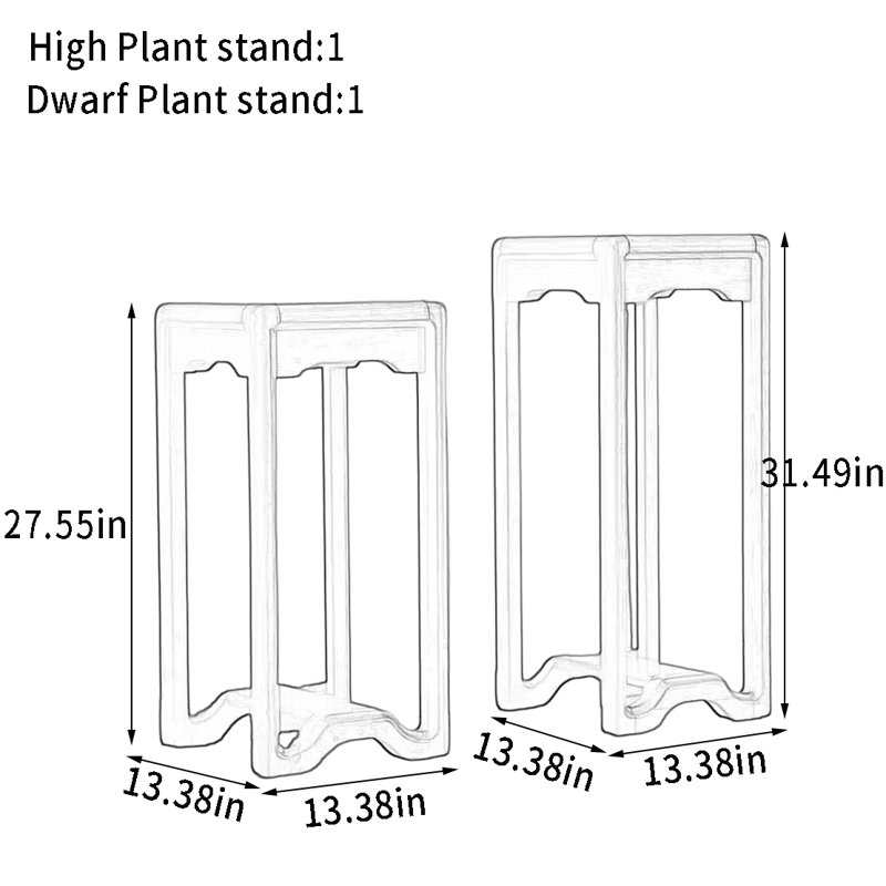 All - Solid - Support pour plante en bois