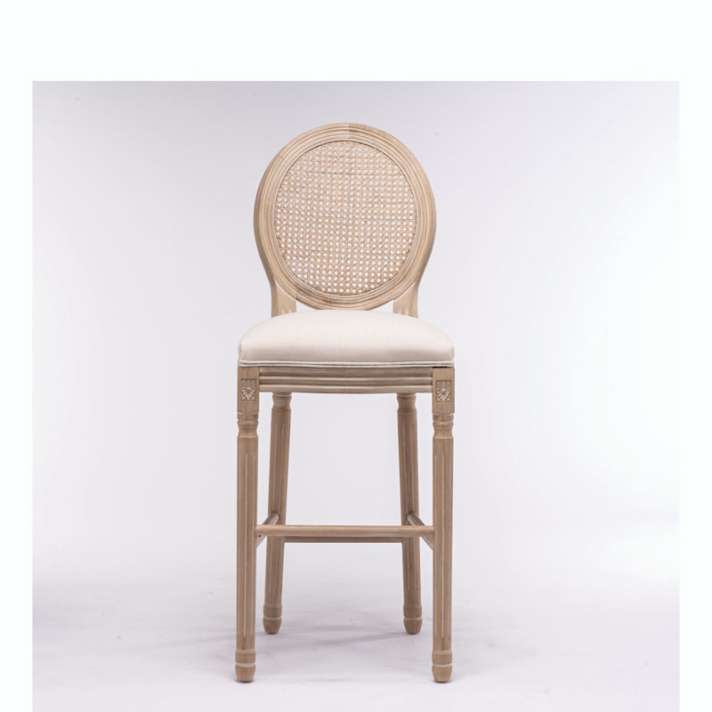 Tabouret de comptoir Ahmire, Beige