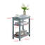 Table de bout mince en bois avec tablettes de rangement et plateau coulissant, table de chevet pour chambre à coucher, salon-642160157