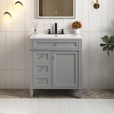30'' Freestanding Bathroom Vanity With Top Sink