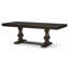 Table de salle à manger extensible Hewitt 76,5"–94,5" · Pied double · Brun rustique-775704154-777256992