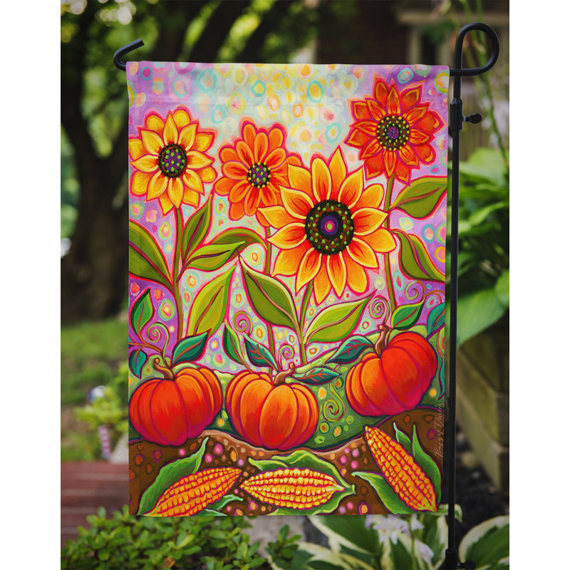 Drapeau de jardin en polyester 15,5 x 11 po Guerina, Récoltes d'automne