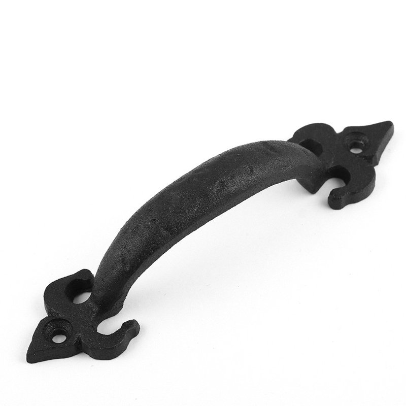 Black Wrought Iron Traditional Cabinet Pull Handles Set