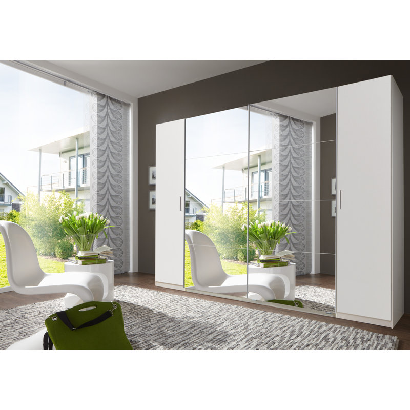 Lotto 4 Door Manufactured Wood Wardrobe, 210cm H x 270cm W x 65cm D