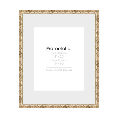 Frametolia Golden Age Black Vintage Wall Frame - 1-1/2" Width - Narrow Mat