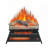 23" Electric Fireplace 3D Log Set Insert, Infrared Fireplace Heater For Indoor