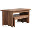 Ensemble de table de salle à manger 3 pièces avec 2 bancs - 55 po pour table d'appoint, coin repas et espaces polyvalents