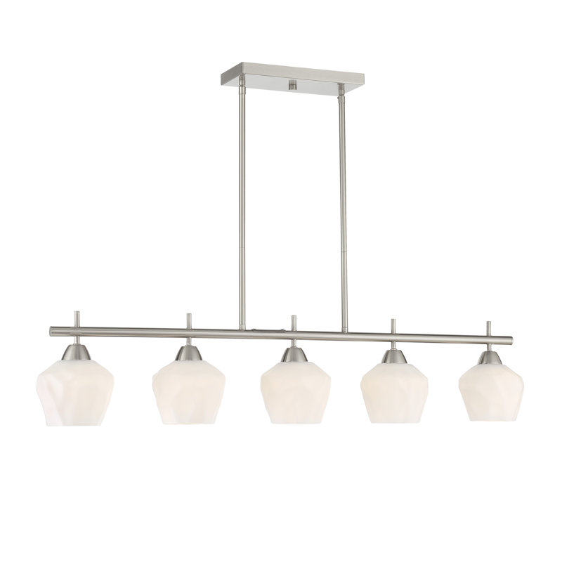 Luminaire transitionnel pour îlot Minka Lavery Camrin, Nickel brossé