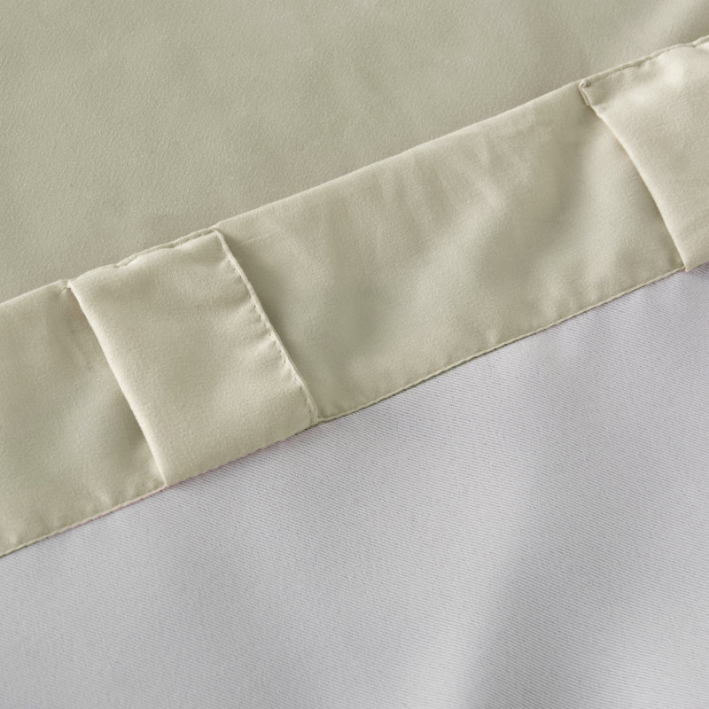 Large 3D Appliqued Flower Blackout Curtain Panel - 54X84 Inch, Brushed Microfiber Fabric, Machine Washable, Camel