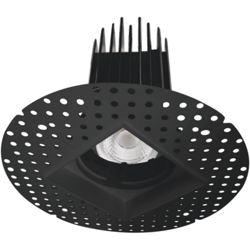 Éclairage encastré 2 "carré sans garniture 14W 1000 lumens 5CCT, Blanc