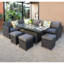 Barcelona Wicker 9 - Person Garden Lounge Set-1671932711