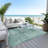 Machine Washable Indoor/Outdoor Xhevrie Teal Rug-569400956