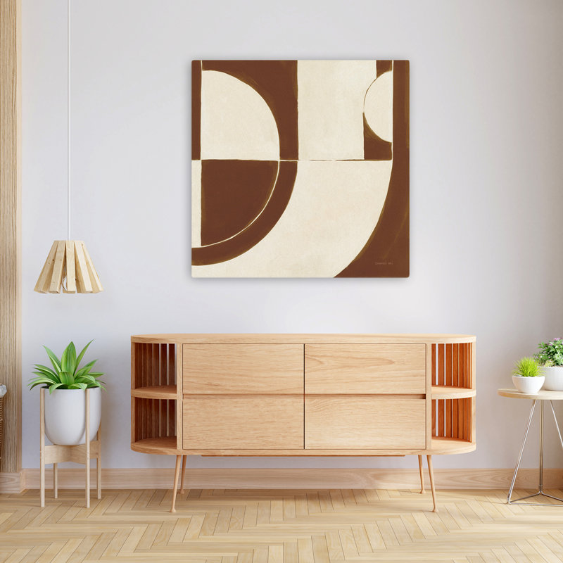 Laid Contemporary Abstract Geometric Art, 36" H x 36" W