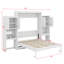 Grand lit mural avec coiffeuse et rangement-280187863