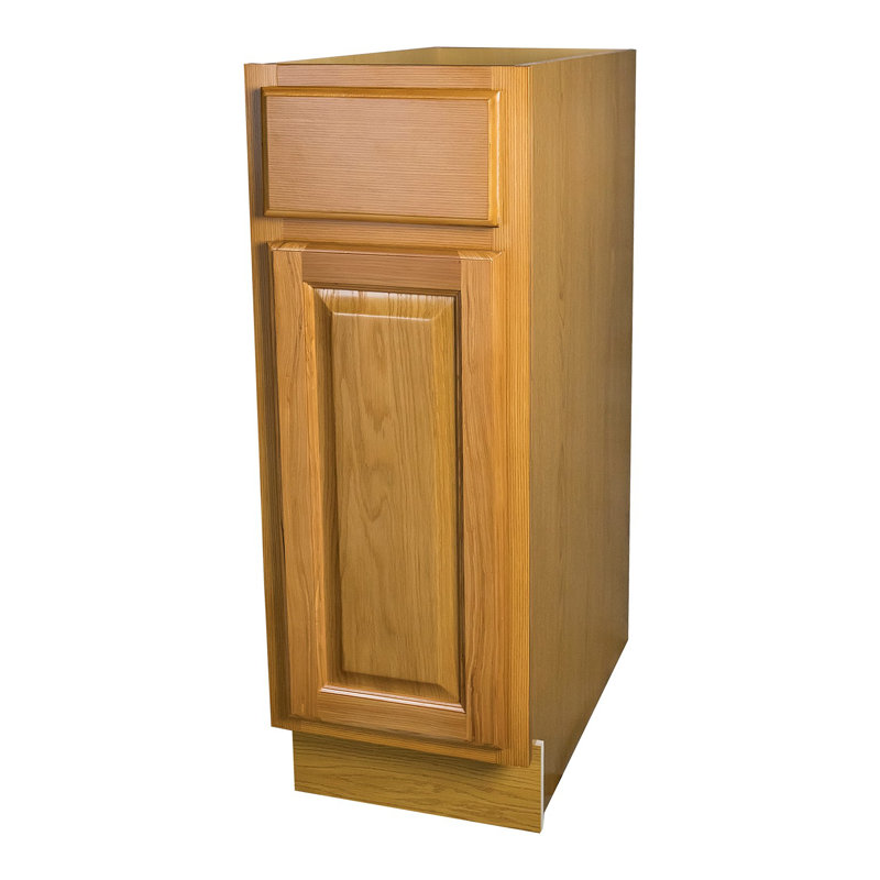 Honey Amber Raised Panel Base Cabinet, 34.5" H x 15" W x 24" D