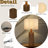  Farmhouse Traditional Natural Solid Wood Table Lamp With Beige Fabri Drum Shade For Bedroom Living Room-291000869