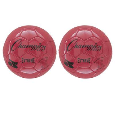 Ballon de soccer Champion Sports Extreme, taille 5, rouge, paquet de 2