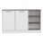 Kitchen Island, Three Open Shelves, Two Cabinets