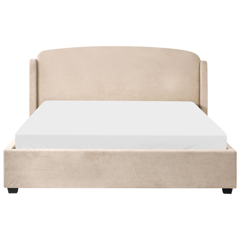Upholstered Ottoman Storage Bed, Beige, Super King  (210 x219 cm)