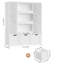 47.2"H Wood Storage Kids Bookcases  with Sliding Door and 3 Removable Drawers-1978667836