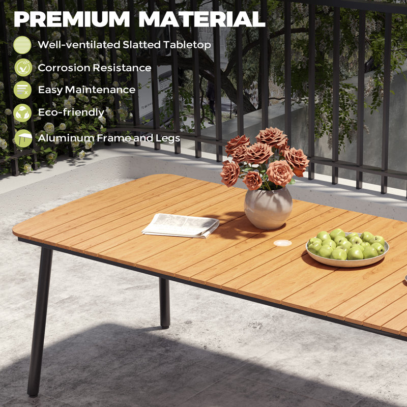 6 - Person Outdoor Dining Set With Foldable and Adjustable 