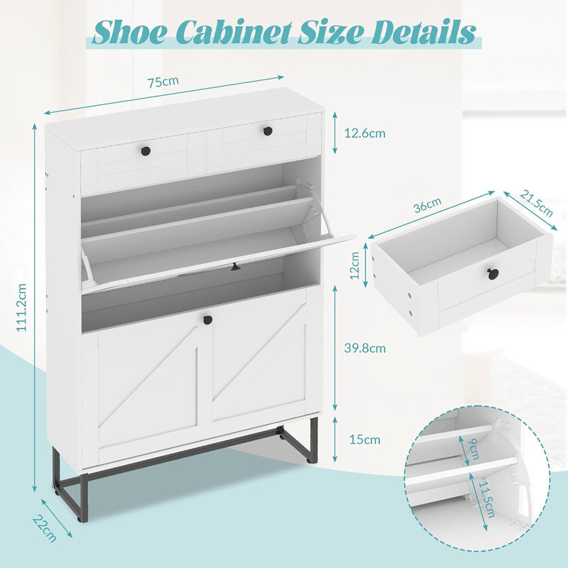 20 Pair Shoe Storage Cabinet