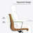 Mid Back Top-Gain Leather Office Chair With Arm And Aluminum Frame, Swivel Conference Desk Chair-1952329213