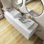 Meuble-lavabo autoportant avec lavabo et portes en céramique, comptoir blanc Carrara-1299860293