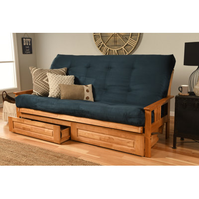 Stratford 86" Queen Futon and Mattress with Drawer set by The Twillery Co.