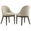Chaise d'appoint rembourrée (ensemble de 2)