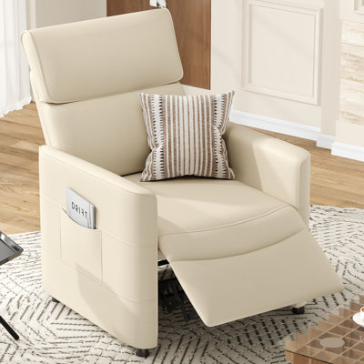 Modern Upholstered Electric Beige Reclinr