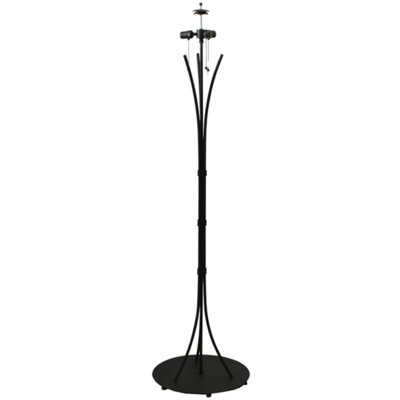 Wrought Iron Curved Arm Lamp Base Attachment