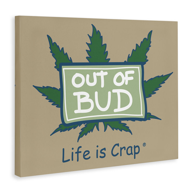 «Funny Out Of Bud», art mural sur toile par LIC, H 30 po x l 40 po