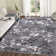 Floral Machine Washable Rug with Non-Slip Backing, Stain-Resistant Soft Low Pile Floor Mats, Foldable Farmhouse Indoor Carpet for Bedroom, Nursery