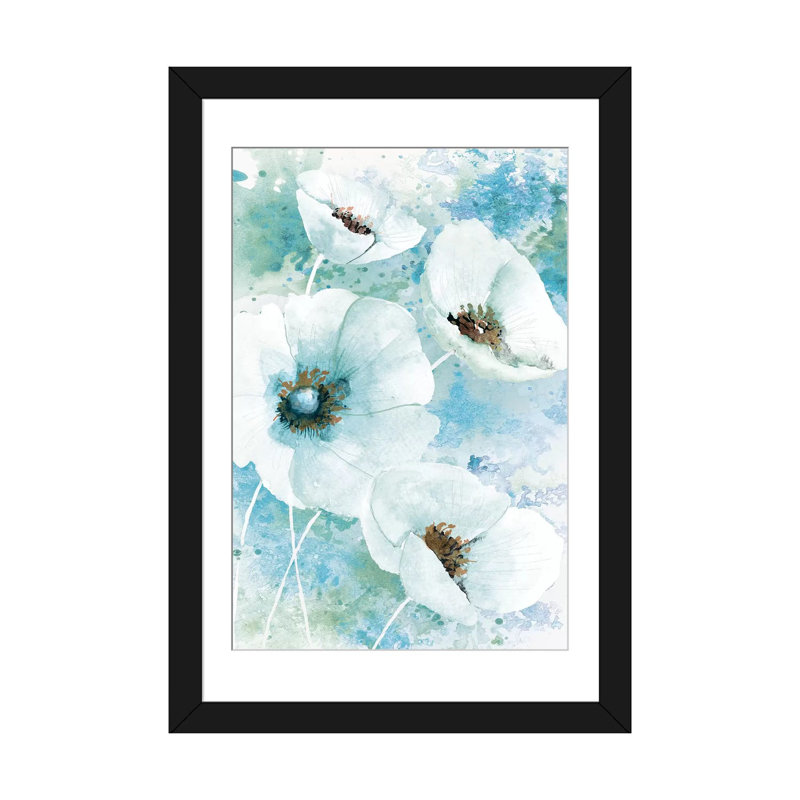 «Simple and Pretty I», impression sur toile, Papier d'art encadré noir, Blanc, H 32 po x l 24 po x P 1 po