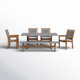 Fleur 74'' Rectangular 7 - Person Outdoor Dining Set