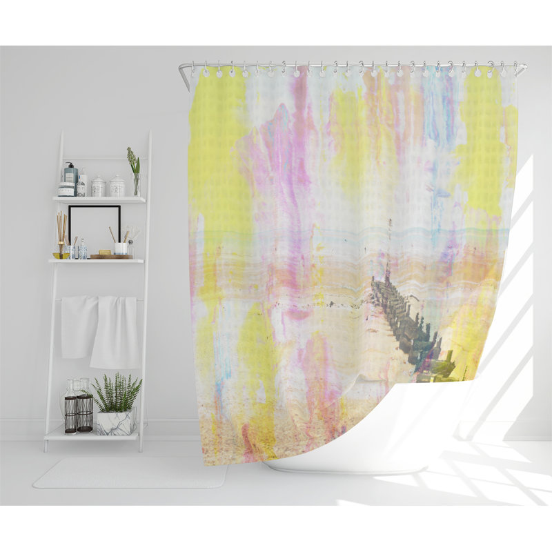 Colourful Beach Designer Shower Curtain