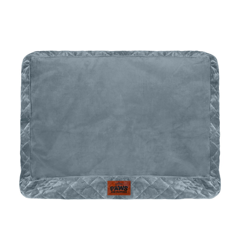 Slumberdown Paws for Slumber Luxury Velvet Pet Bed Cover, 60cm W x 80cm L, Grey