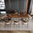 Nut-Brown Rectangular Solid Wood Dining Table-978422490