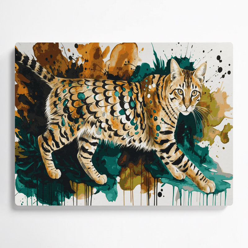 Art mural en métal «Big Cats», H 20 po x l 24 po