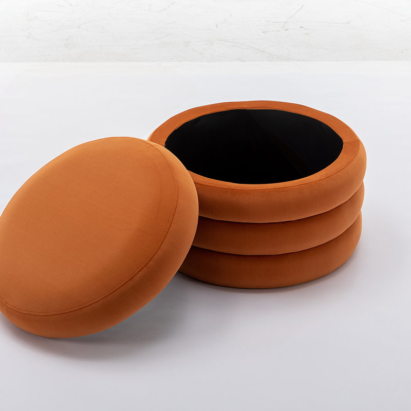 Repose-pieds Tomkiel, Velours orange