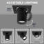 Projecteur encastré à 1 tête DEL LUXRITE, 5CCT, CRI90, 3W, 200LM, tête réglable à 355 ° et inclinaison à 80 °, à intensité variable, homologué IC, ETL, noir-124405167