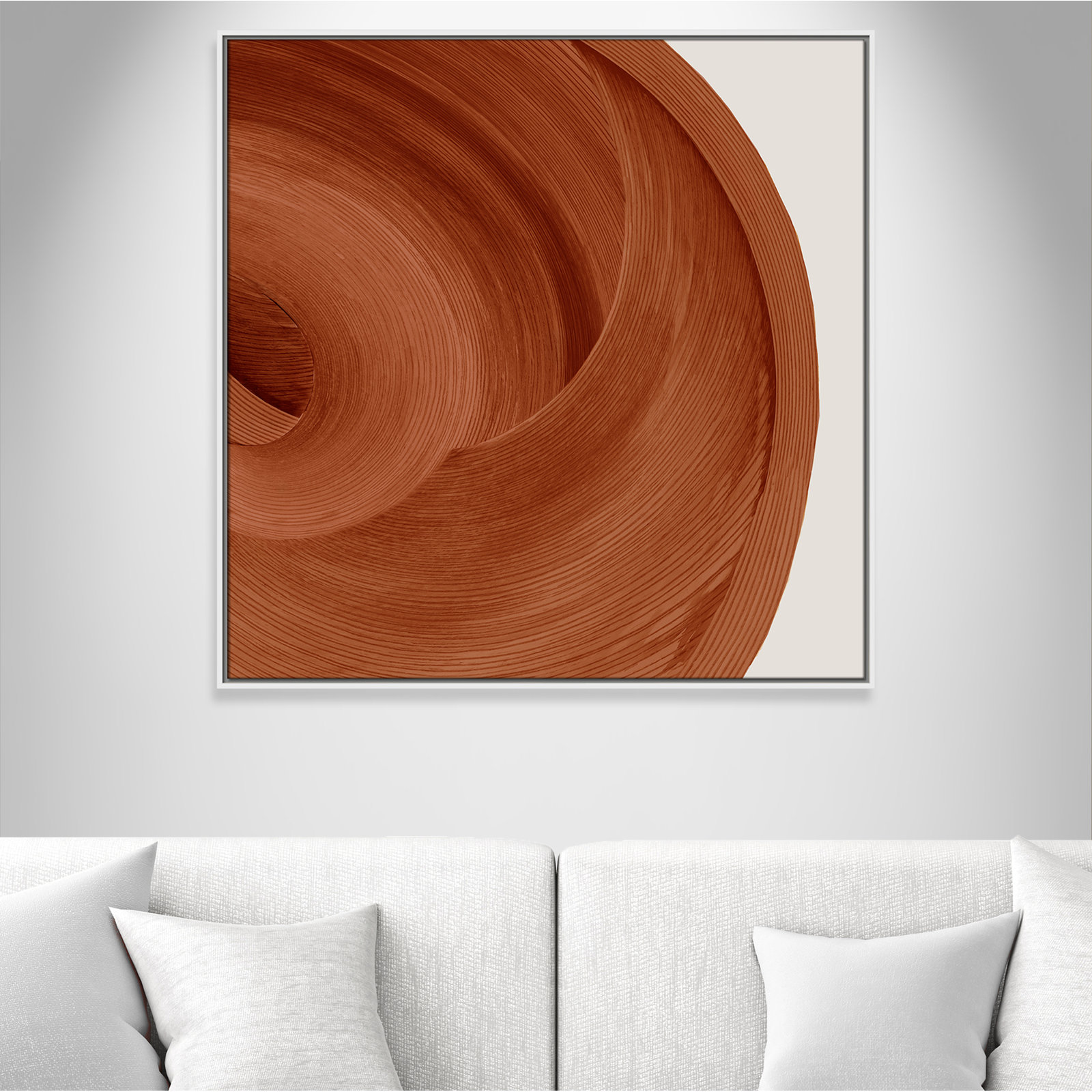 Thormond "Affogato" Painting, 37.5" H x 37.5" W x 2" D, White