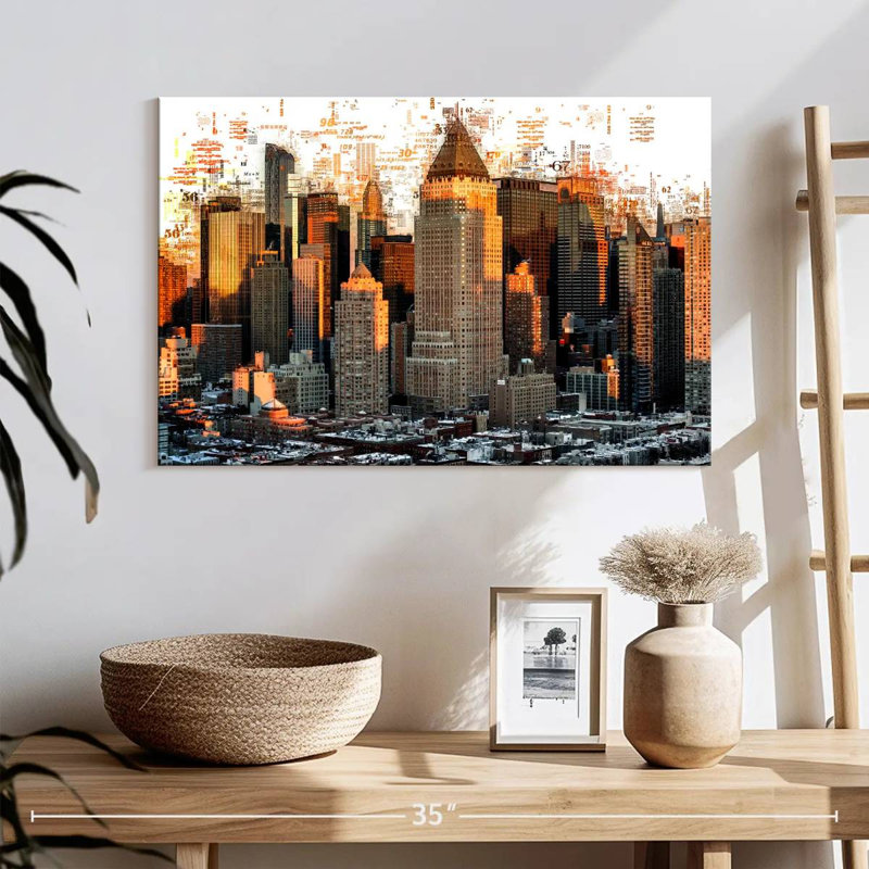 «Sirci New York Buildings Abstract», H 16 po x l 24 po