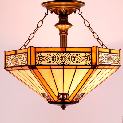 Alicemarie Glass Semi Flush Mount