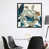 Toile avec cadre gris