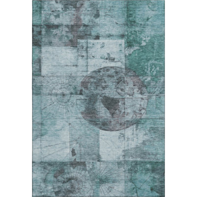 Premium Machine Washable Farolt AMF1905 Global Rug